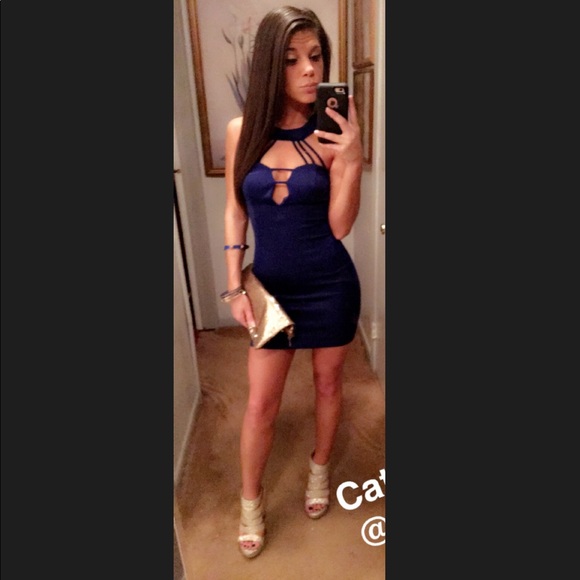 Blue Strappy Dress - Picture 7 of 7